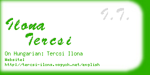 ilona tercsi business card